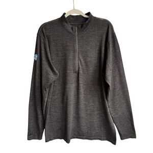 Lululemon Shirt Sz XL 1/2 Zip Charcoal Performance Long Sleeve Pullover. Co Logo